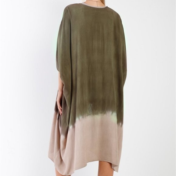 Tie-Dye Open Front Oversized Midi Kimono/Cover Up - Picture 3 of 4